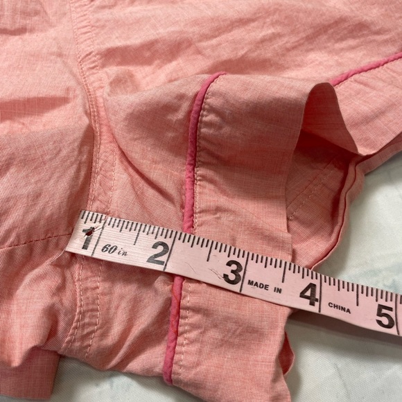 J.crew chambray boxer seaside shorts pink coral woman’s L sleep bottoms casual - Picture 8 of 13